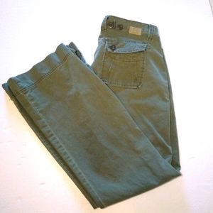 Lucky Brand Size 8 Dungaree Jeans Green